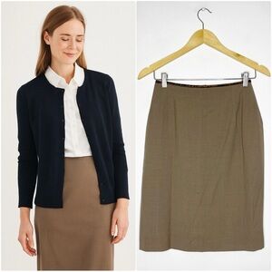 Jean Paul Gaultier Femme Brown Women’s Wool Pencil Skirt Size 6 designer